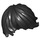 LEGO Zwart Tousled Haar naar Links geveegd (18226 / 87991)