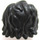 LEGO Black Tousled Mid-Length Hair with Side Parting (25409 / 86279)