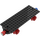 LEGO Sort Tog Base 6 x 16 Type 1 med Hjul og Magnets