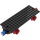 LEGO Sort Tog Base 6 x 16 Type 1 med Hjul og Magnets