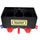 LEGO Nero Treno Batteria Scatola Macchina con &quot;International TRANSPORT&quot; Adesivi