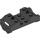 LEGO Black Train Wheel Holder with Pin Slots (38339)