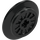 LEGO Black Train Wheel with Axle Hole and Friction Band (55423 / 57999)