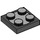 LEGO Schwarz Turntable 2 x 2 mit Medium Stone Grau oben (74340)