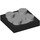 LEGO Zwart Turntable 2 x 2 met Medium Stone Grijs Top (74340)