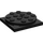 LEGO Schwarz Turntable 4 x 4 x 0.667 mit Schwarz Verriegeln Base