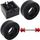 LEGO Black Tyre 14 x 10 Double Smooth with Brick 2 x 2 with Red Double Wheels