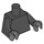 LEGO Zwart Undecorated Torso met Zwart Armen en Dark Stone Grey Handen (76382 / 88585)