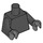 LEGO Schwarz Undecorated Torso mit Schwarz Arme und Dark Stone Grey Hände (76382 / 88585)