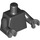 LEGO Schwarz Undecorated Torso mit Schwarz Arme und Dark Stone Grey Hände (76382 / 88585)