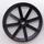 LEGO Black Wagon Wheel Ø33.8 with 8 Spokes with Round Hole for Wheels Holder Pin (4489)