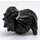 LEGO Noir Ondulé Cheveux avec Longue Bangs et Queue de cheval (25405 / 34553)
