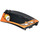 LEGO Black Wedge Curved 3 x 8 x 2 Right with Skull with Flames, Headlight, Orange Pattern Sticker (41749)