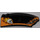 LEGO Black Wedge Curved 3 x 8 x 2 Right with Skull with Flames, Headlight, Orange Pattern Sticker (41749)