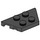 LEGO Noir Coin assiette 2 x 4 (51739)