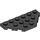 LEGO Zwart Wig Plaat 3 x 6 met 45º Hoeken (2419 / 43127)