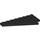 LEGO Black Wedge Plate 4 x 8 Wing Left with Underside Stud Notch (3933)