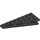 LEGO Black Wedge Plate 4 x 8 Wing Left with Underside Stud Notch (3933 / 45174)