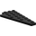 LEGO Zwart Wig Plaat 4 x 8 Vleugel Rechtsaf met onderkant Stud Notch (3934)