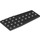 LEGO Black Wedge Plate 4 x 9 Wing without Stud Notches (2413)