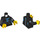 LEGO Schwarz Wetsuit Torso mit Blau Wave (76382)