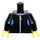 LEGO Noir Wetsuit Torse avec Bleu Wave (76382)