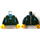 LEGO Schwarz Wetsuit Torso mit Blau Welle (76382)