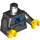 LEGO Schwarz Wetsuit Torso mit Blau Welle (76382)