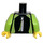 LEGO Svart Wetsuit Overkropp med Lime Armer (973 / 76382)