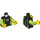 LEGO Svart Wetsuit Overkropp med Lime Armer (973 / 76382)