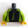 LEGO Sort Wetsuit Torso med Lime Arme (973 / 76382)