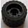 LEGO Black Wheel Rim Ø18 x 14 with Axle Hole with Tire 24 x 14 Shallow Tread (Tread Small Hub) without Band around Center of Tread