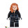 LEGO Schwarz Widow mit Mittellanges Haar und Blau Trim Minifigur