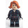 LEGO Zwart Widow met Kort haar met Printed Poten en Donker azuurblauw Trim Minifiguur