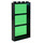 LEGO Zwart Venster 1 x 4 x 6 met 3 Ruiten en Transparant Groen Fixed Glas (6160)