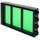 LEGO Black Window 1 x 4 x 6 with 3 Panes and Transparent Green Fixed Glass (6160)