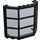 LEGO Zwart Venster Bay 3 x 8 x 6 met Transparant Light Blauw Glas (30185)