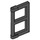 LEGO Black Window Pane 1 x 2 x 3 with Thick Corner Tabs (28961 / 60608)