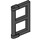 LEGO Black Window Pane 1 x 2 x 3 with Thick Corner Tabs (28961 / 60608)