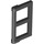 LEGO Black Window Pane 1 x 2 x 3 with Thick Corner Tabs (28961 / 60608)