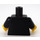 LEGO Black Witch Torso with Medallion with Spider and Red Ribbon Pattern with Black Arms and Yellow Hands (973)