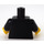 LEGO Black Witch Torso with Medallion with Spider and Red Ribbon Pattern with Black Arms and Yellow Hands (973 / 73403)