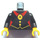 LEGO Black Witch Torso with Medallion with Spider and Red Ribbon Pattern with Black Arms and Yellow Hands (973 / 73403)