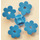 LEGO Blauw 4 Bloem Heads aan Sprue (3742 / 56750)