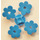 LEGO Blau 4 Blume Heads auf Sprue (3742 / 56750)