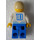 LEGO Bleu et blanc Team Player avec Number 10 sur De Affronter et Retour Figurine