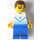 LEGO Modrá a Bílá Team Player s Number 11 na Přední a Zpět Minifigurka