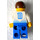 LEGO Modrá a Bílá Team Player s Number 11 na Přední a Zpět Minifigurka