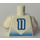 LEGO Blue and White Team Player with Number 11 on Front and Back Torso (973)