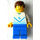 LEGO Blau und Weiß Team Player mit Number 4 auf Vorderseite und Der Rücken Minifigur